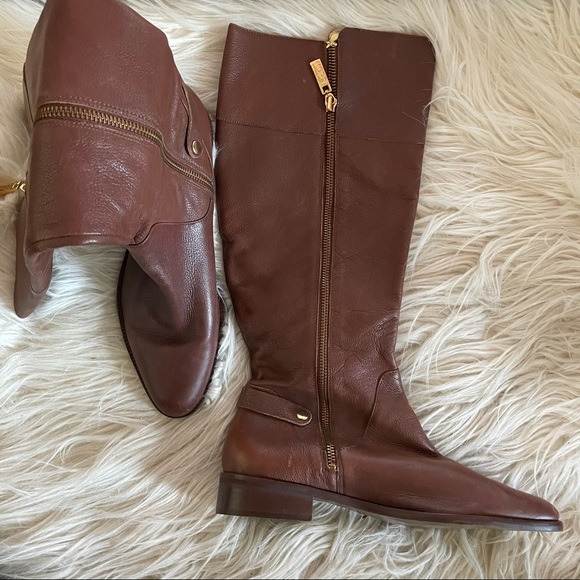 Michael Kors Leather Boots Sz 9 - Picture 2 of 7